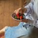 Fresh strawberries served in a ceramic bowl, capturing a simple and healthy lifestyle moment in a rustic countryside setting.